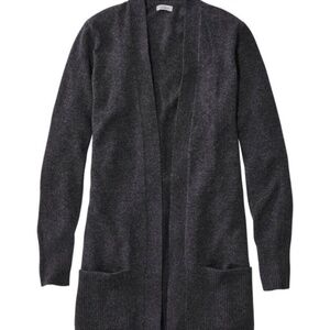NEW L.L.Bean 100% Cashmere Open Cardigan Sweater Size 1X MSRP $179